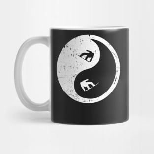 Snowboarding Ying Yang T-Shirt Mug